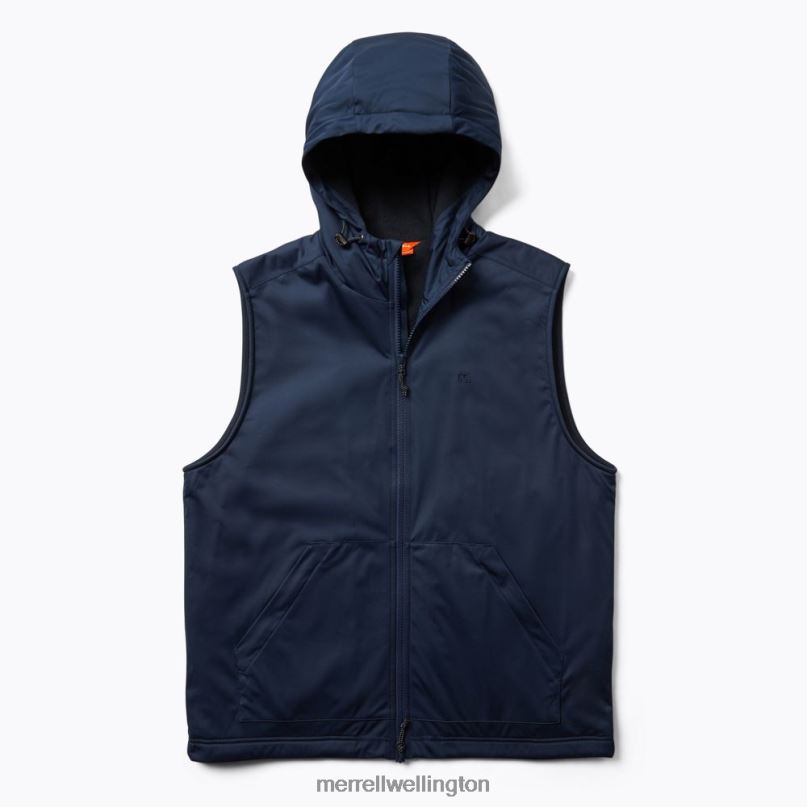 Whisper Hooded Vest (JMS26863-353) Merrell Men 8VV6P597 Clothes Navy - Click Image to Close