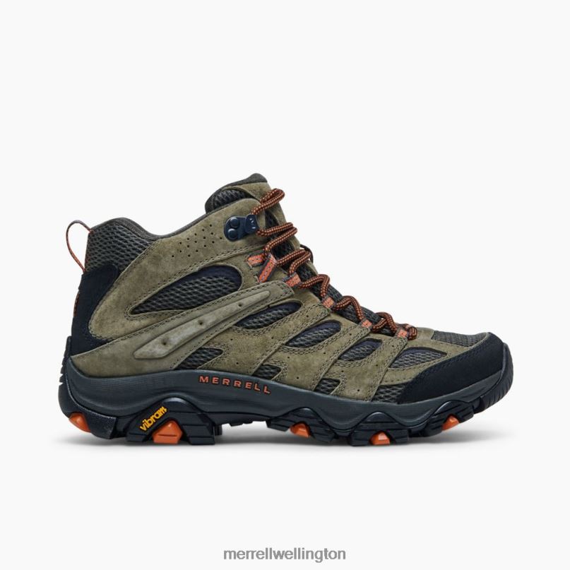 Moab 3 Mid (J035867) Merrell Men 8VV6P134 Shoes Olive - Click Image to Close