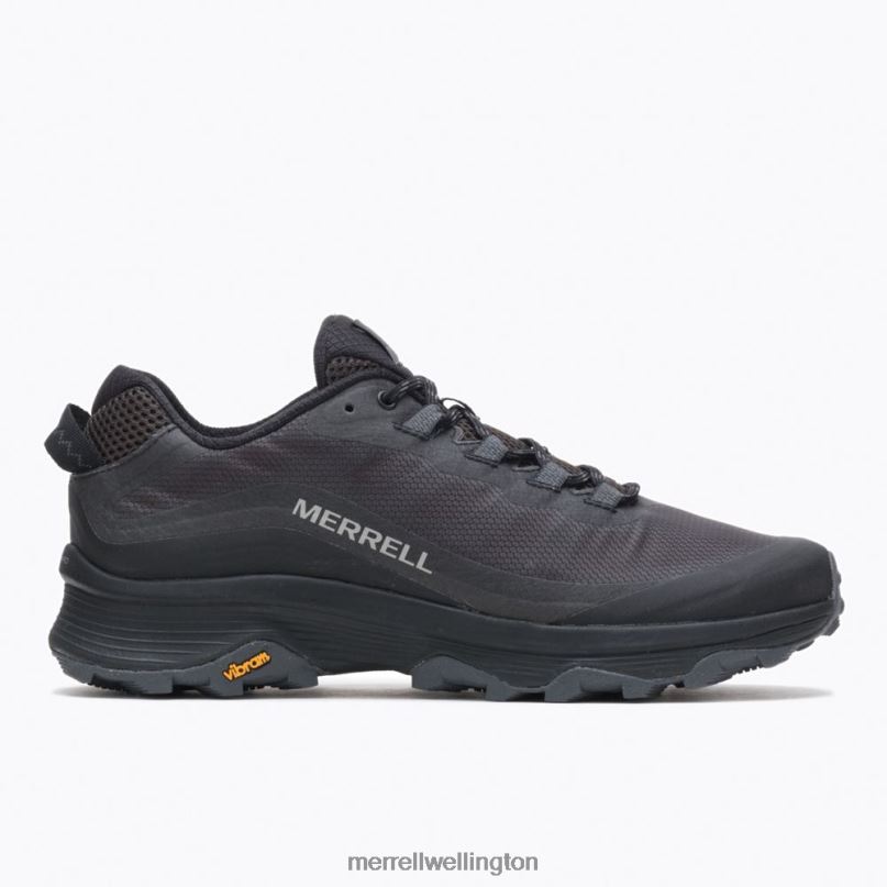 Moab Speed (J067039) Merrell Men 8VV6P514 Shoes Black/Asphalt - Click Image to Close