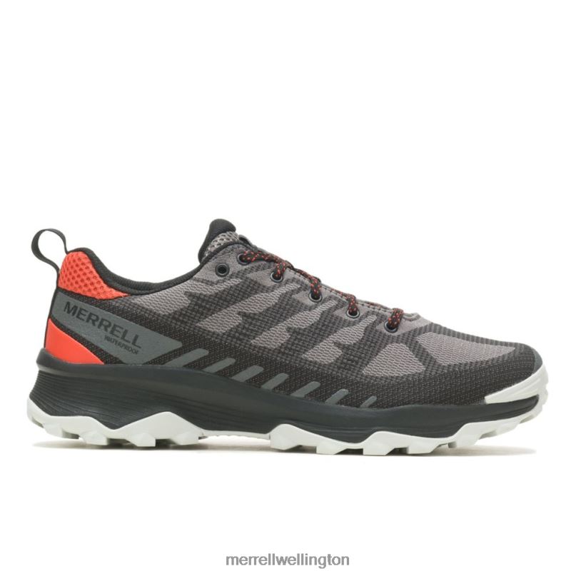 Speed Eco Waterproof (J036999) Merrell Men 8VV6P73 Shoes Charcoal/Tangerine - Click Image to Close