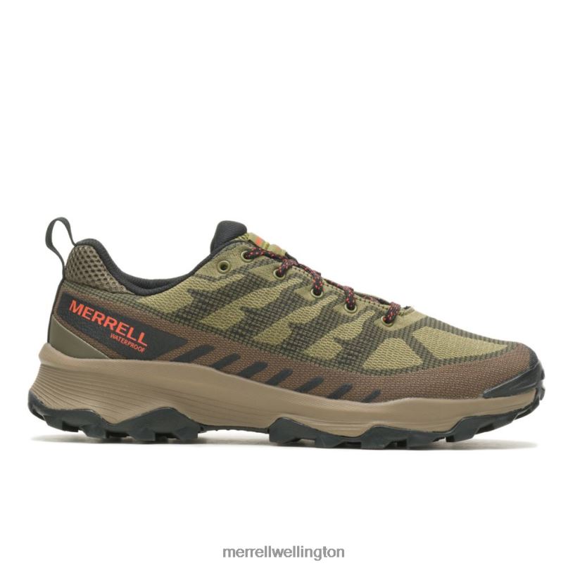 Speed Eco Waterproof (J037003) Merrell Men 8VV6P72 Shoes Avocado/Kangaroo - Click Image to Close