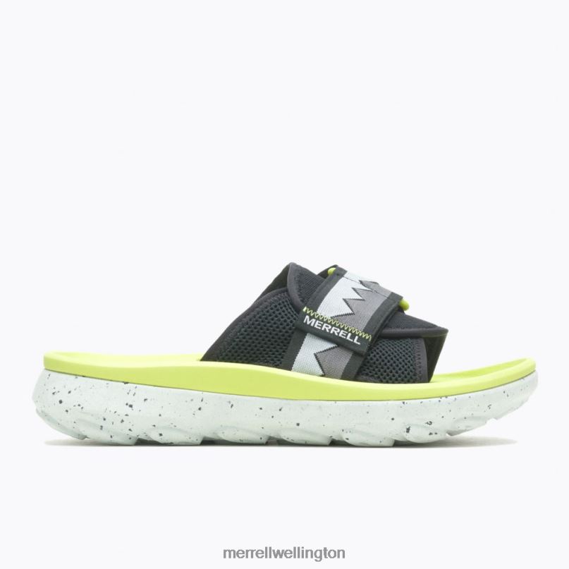 Hut Ultra Slide (J004941) Merrell Men 8VV6P114 Shoes Black/Celery - Click Image to Close