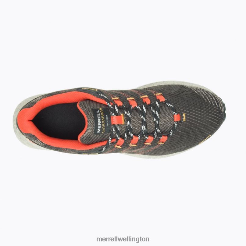 Fly Strike (J067377) Merrell Men 8VV6P736 Shoes Black/Tangerine