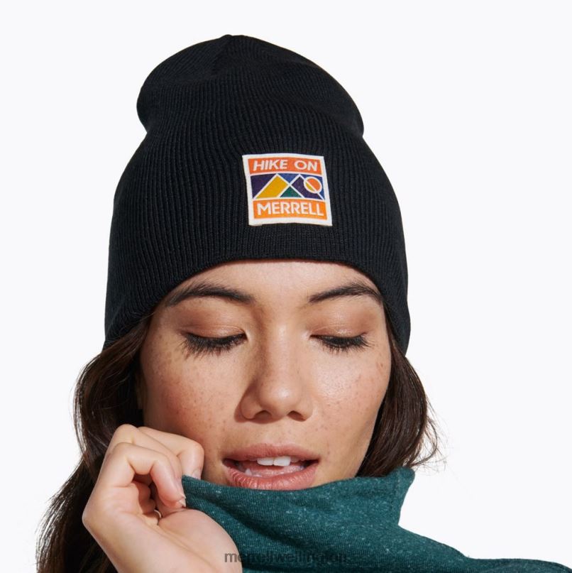 Long Beanie (JAF26651-010) Merrell Unisex 8VV6P489 Accessories Black - Click Image to Close