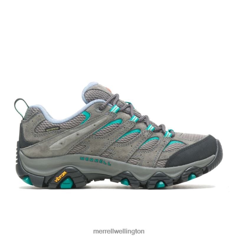 Moab 3 Waterproof (J035860) Merrell Women 8VV6P1030 Shoes Granite/Marine - Click Image to Close