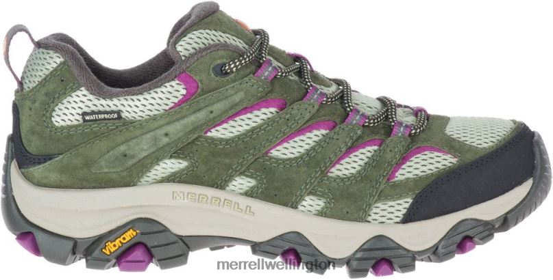 Moab 3 Waterproof (J035868) Merrell Women 8VV6P1031 Shoes Lichen - Click Image to Close