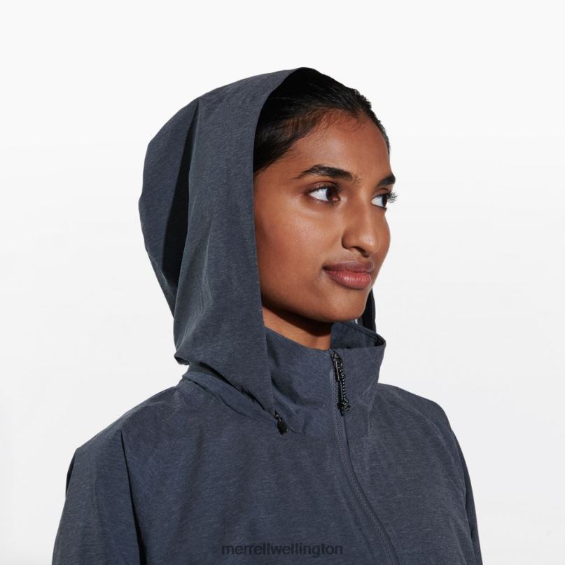 Alpine Packable Rain Shell (JWS26352-003) Merrell Women 8VV6P1183 Clothes Black Heather - Image 5