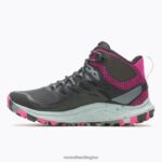 Antora 3 Mid Waterproof (J067582) Merrell Unisex 8VV6P1084 Shoes Black/Fuchsia - Image 6