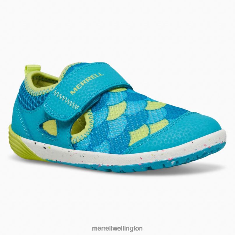 Bare Steps H2O Sneaker (ML166803) Merrell Kids 8VV6P1394 Shoes Turquoise/Lime - Image 3