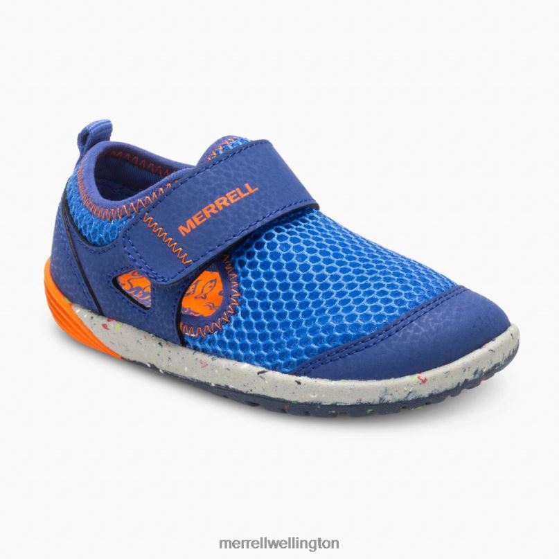 Bare Steps H2O Sneaker (ML260875) Merrell Kids 8VV6P1396 Shoes Blue/Orange - Image 3