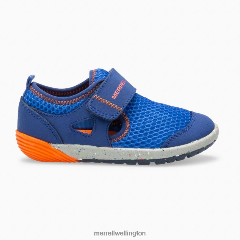 Bare Steps H2O Sneaker (ML260875) Merrell Kids 8VV6P1396 Shoes Blue/Orange - Image 1