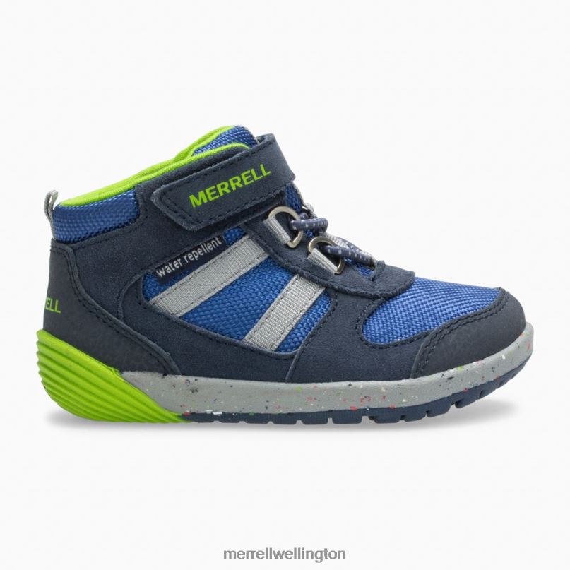 Bare Steps Ridge Jr Hiker (ML262608) Merrell Kids 8VV6P1459 Shoes Navy/Green - Image 1