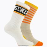 Brushed Crew Sock 2 Pack (JSF26900-800) Merrell Unisex 8VV6P1470 Accessories Orange - Image 2