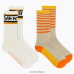 Brushed Crew Sock 2 Pack (JSF26900-800) Merrell Unisex 8VV6P1470 Accessories Orange - Image 3