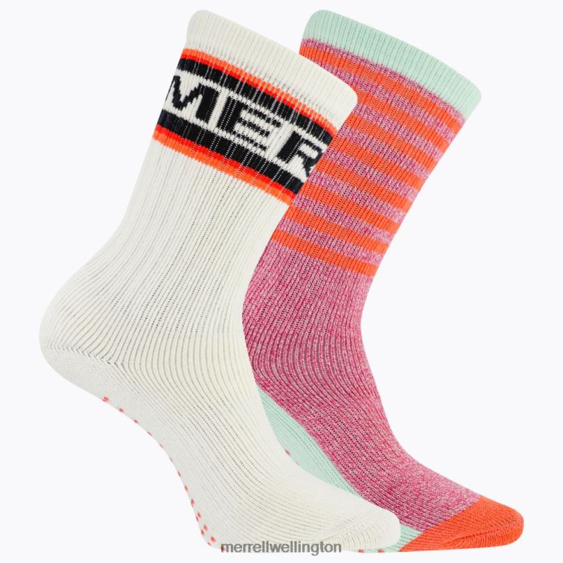 Brushed Crew Sock 2 Pack (JSF26900-805) Merrell Unisex 8VV6P1469 Accessories Coral - Image 2