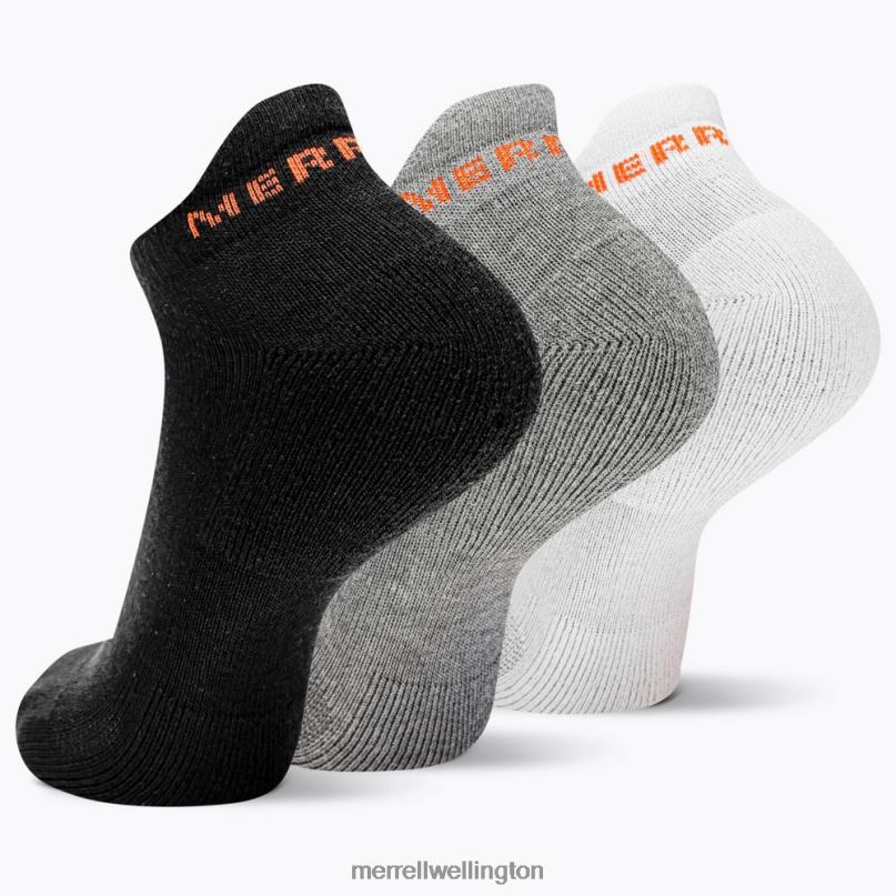 Cotton Tab Low Cut Sock 3 Pack (JSF26528-001) Merrell Unisex 8VV6P274 Accessories Black Assorted - Image 2