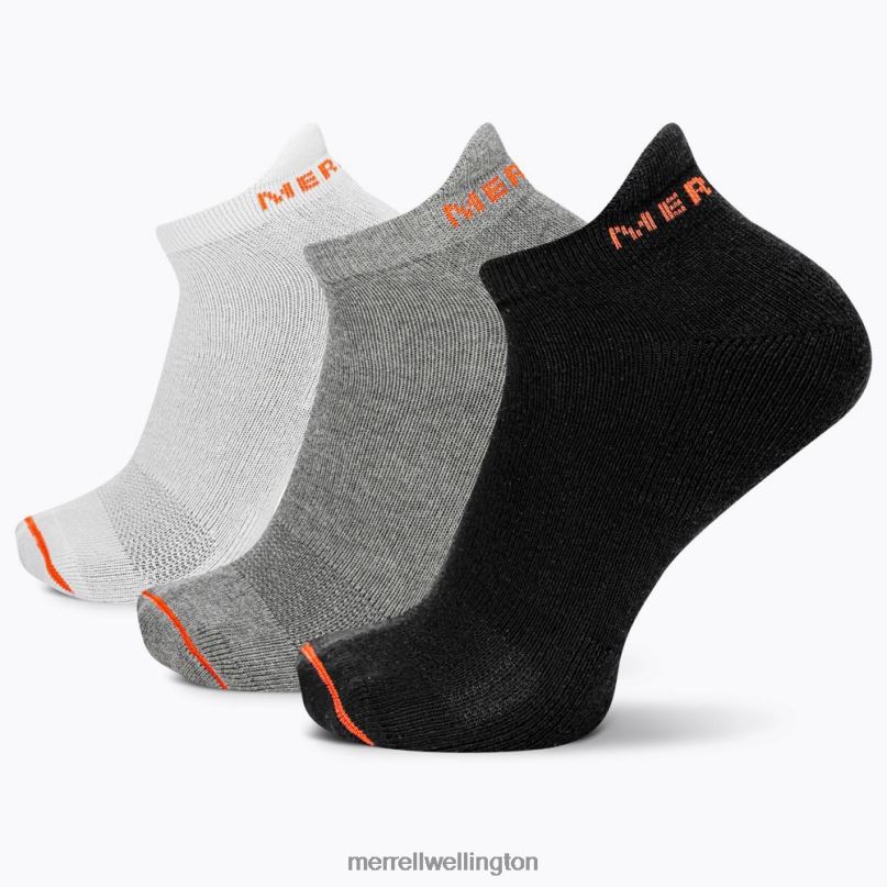 Cotton Tab Low Cut Sock 3 Pack (JSF26528-001) Merrell Unisex 8VV6P274 Accessories Black Assorted - Image 3