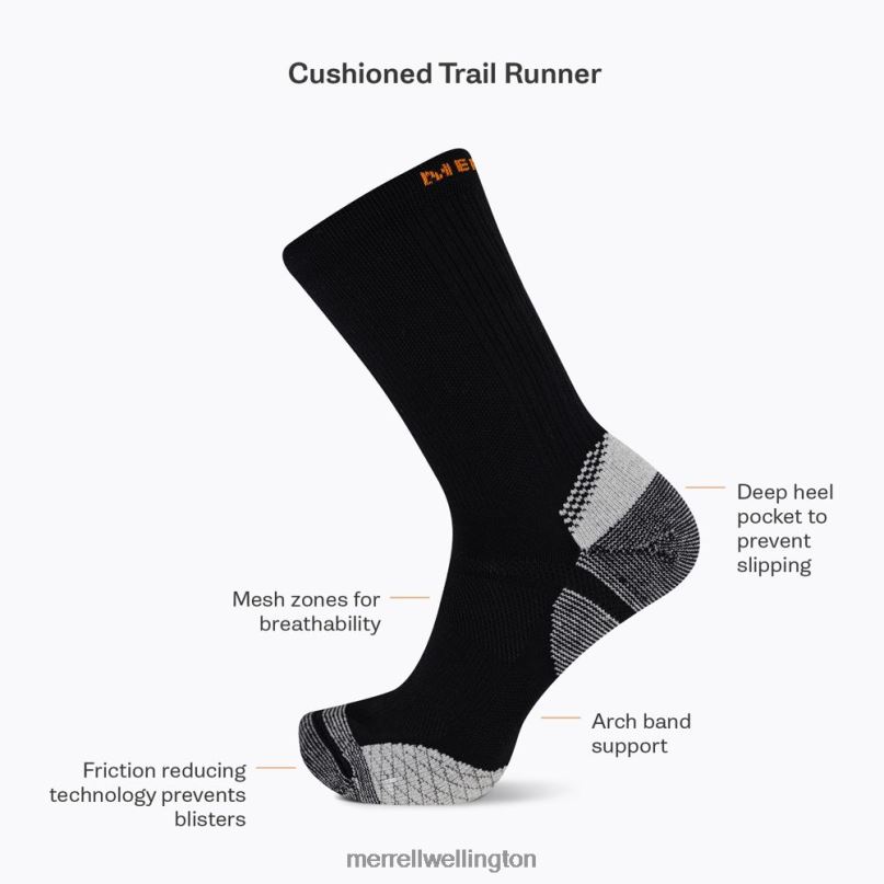 Cushion Trail Runner Tab Sock (JSS27023-500) Merrell Unisex 8VV6P420 Accessories Purple - Image 5