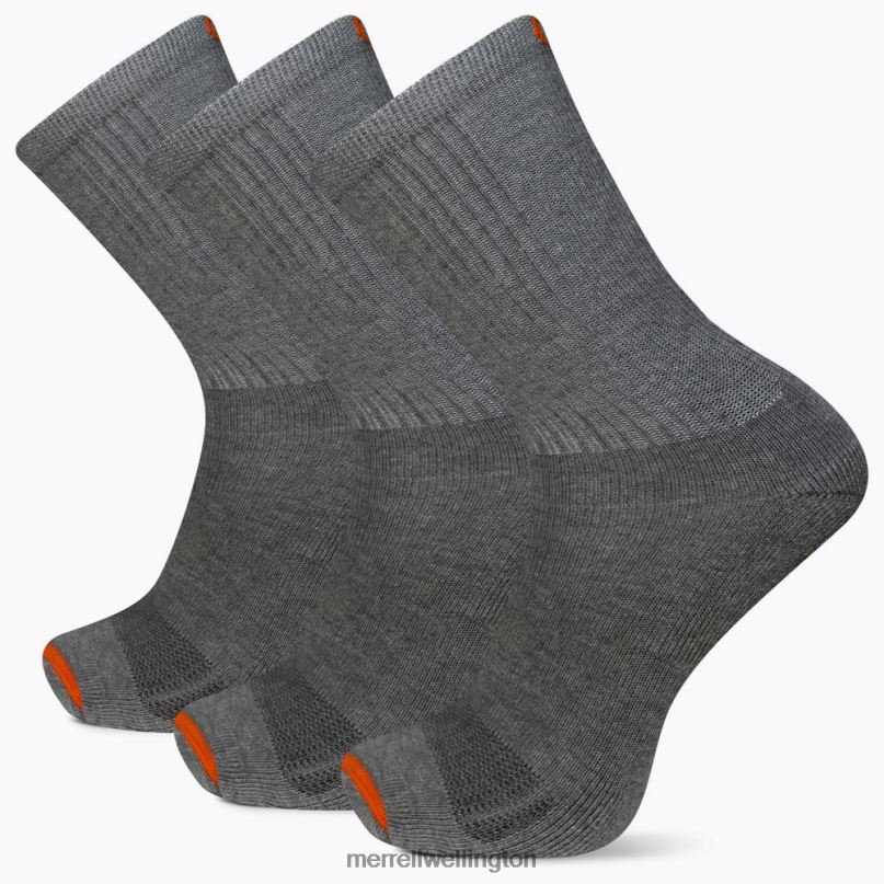 Cushioned Cotton Crew Sock (JSS26595-020) Merrell Unisex 8VV6P216 Accessories Grey Heather - Image 2
