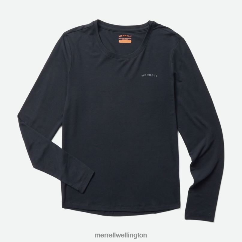 Everyday Long Sleeve Tee with Tencel (JWF26604-010) Merrell Women 8VV6P1232 Clothes Black - Image 2