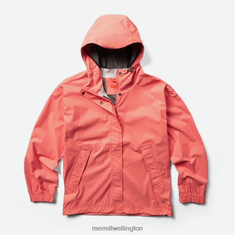 Fallon Rain Jacket (JWS26353-628) Merrell Women 8VV6P1202 Clothes Peach Echo - Image 7