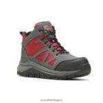Fullbench Speed Mid Waterproof CF (J005027) Merrell Men 8VV6P688 Shoes Asphalt/Dahlia - Image 3