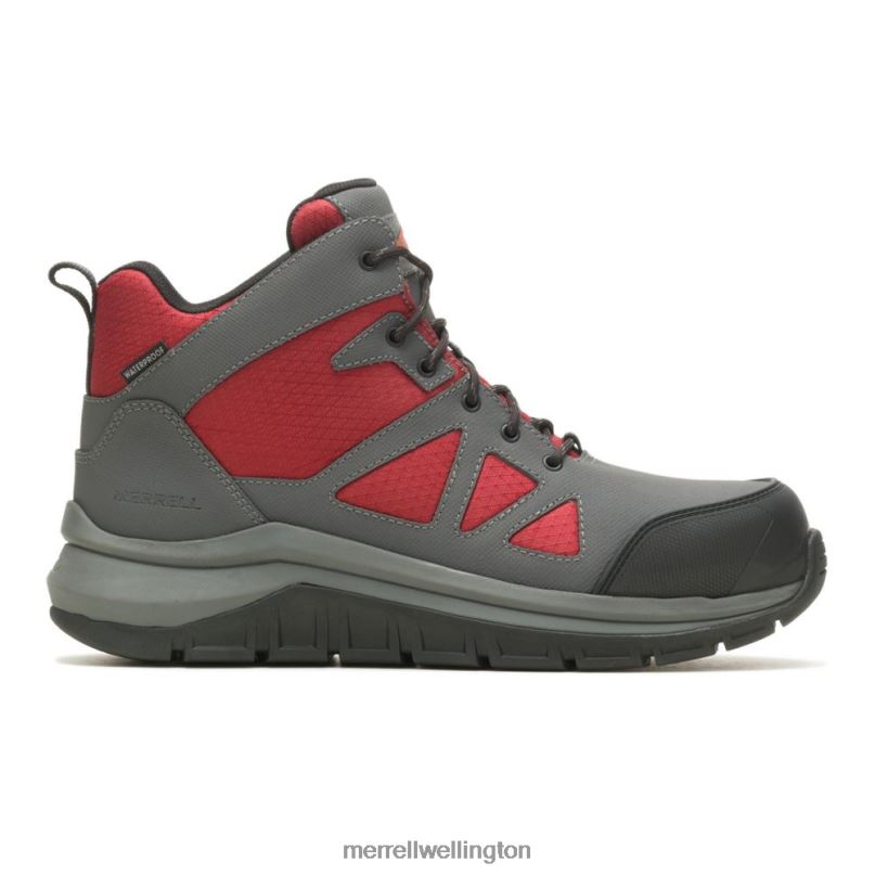 Fullbench Speed Mid Waterproof CF (J005027) Merrell Men 8VV6P688 Shoes Asphalt/Dahlia - Image 1