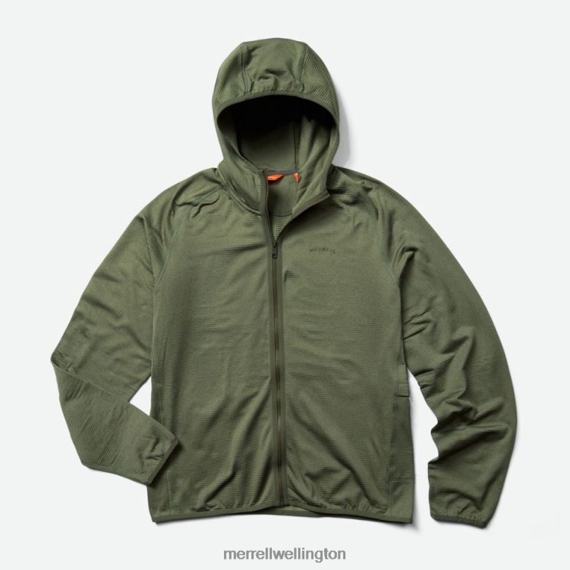 Geotex Full Zip Hoodie (JMS26325-327) Merrell Men 8VV6P551 Clothes Dusty Olive Heather - Image 2