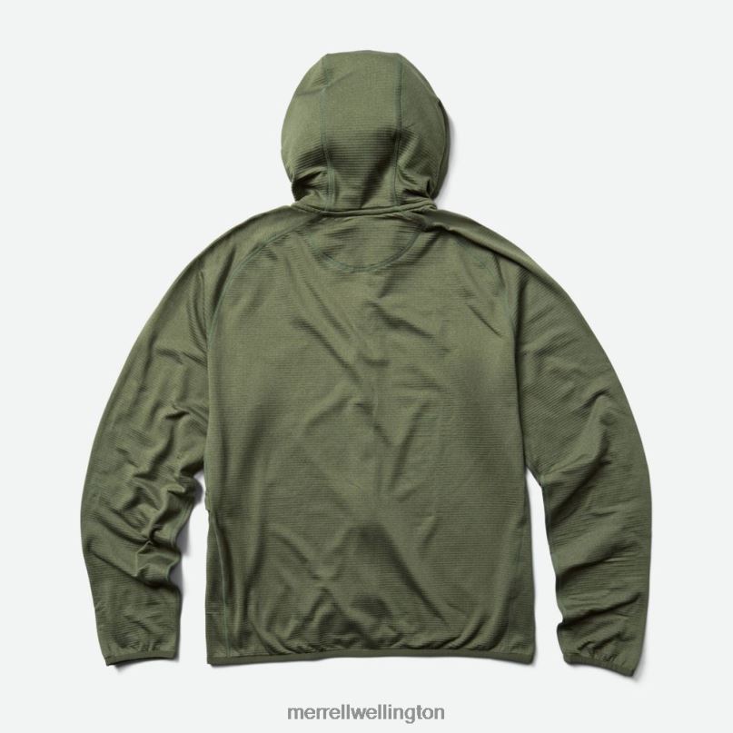 Geotex Full Zip Hoodie (JMS26325-327) Merrell Men 8VV6P551 Clothes Dusty Olive Heather - Image 3