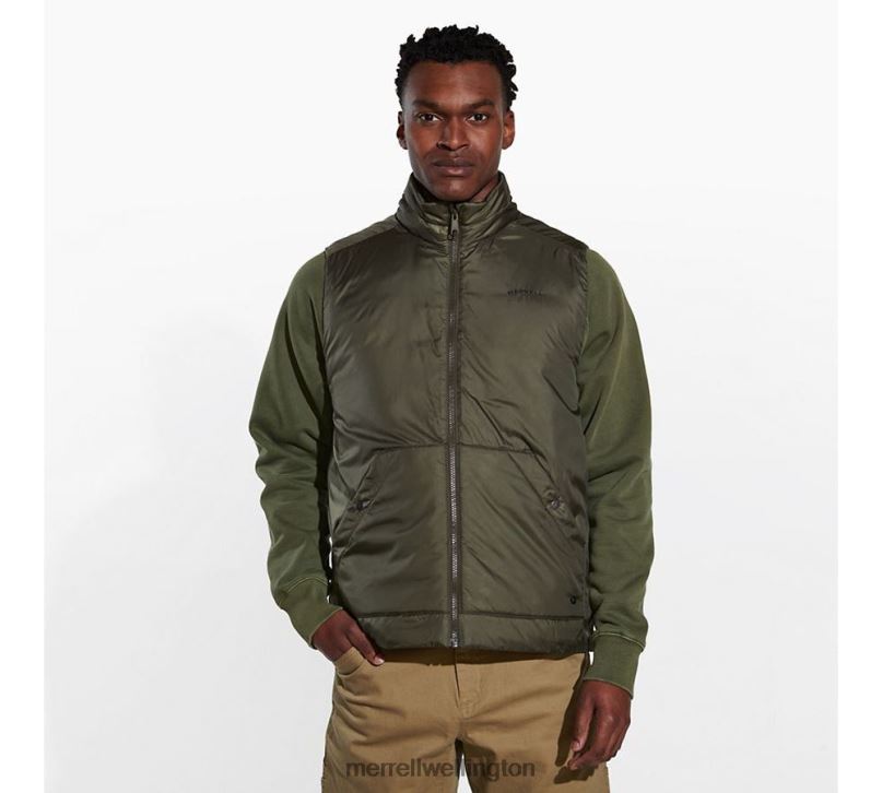 Geotex Insulated Vest (JMS26416-326) Merrell Men 8VV6P590 Clothes Dusty Olive - Image 2