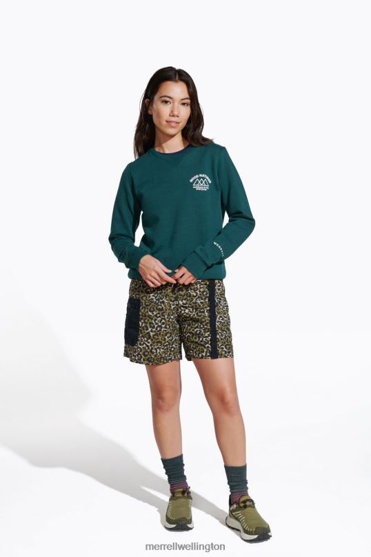 Good Natured Fleece Crew Neck (JWF26633-325) Merrell Women 8VV6P1231 Clothes Sea Moss - Image 4