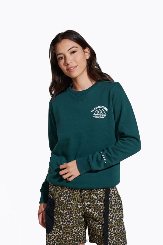 Good Natured Fleece Crew Neck (JWF26633-325) Merrell Women 8VV6P1231 Clothes Sea Moss - Image 1