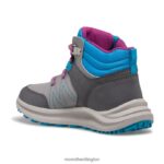 Greylock Waterproof Boot (MK165225) Merrell Kids 8VV6P1510 Shoes Grey/Turq - Image 3