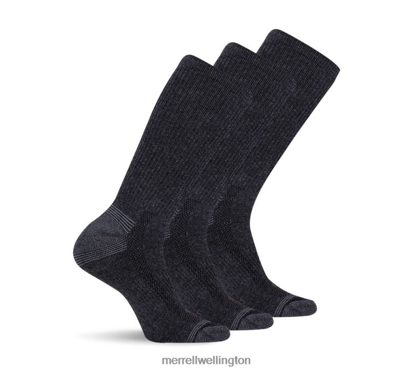 Hiker Crew Sock 3 Pack (JSF24699-012) Merrell Unisex 8VV6P771 Accessories Black - Image 1
