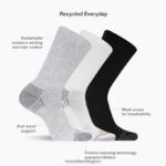 Hiker Crew Sock 3 Pack (JSF24699-020) Merrell Unisex 8VV6P772 Accessories Grey Heather Asst - Image 4