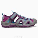 Hydro 2 Sandal (MK166974) Merrell Kids 8VV6P1475 Shoes Grey/Berry - Image 2