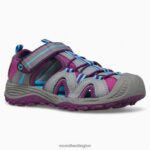 Hydro 2 Sandal (MK166974) Merrell Kids 8VV6P1475 Shoes Grey/Berry - Image 3