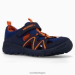 Hydro Explorer (MK266963) Merrell Kids 8VV6P1410 Shoes Navy/Orange - Image 3