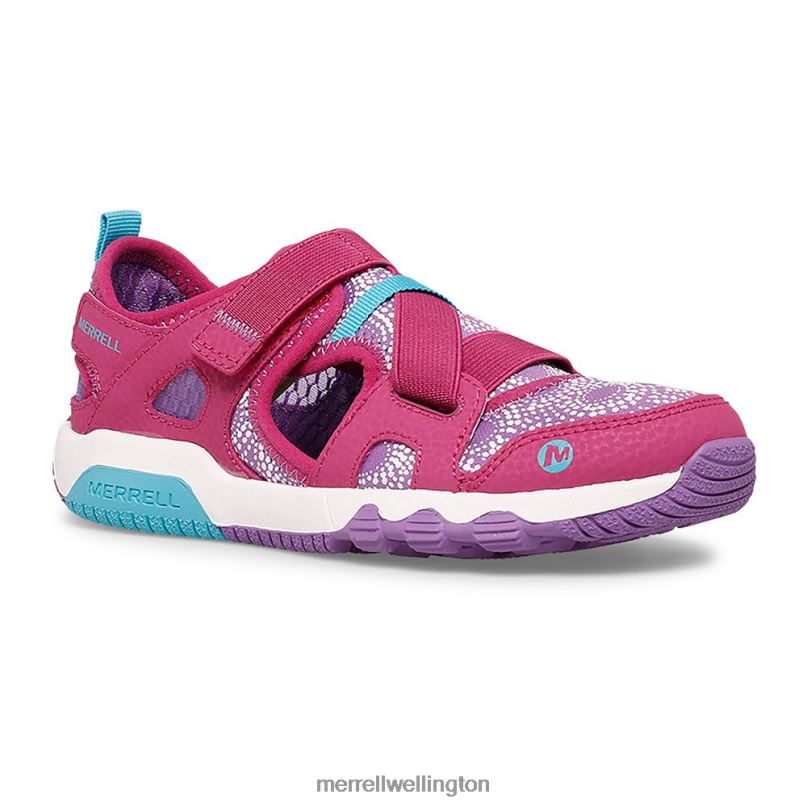 Hydro Free Roam Chroma Monarch Sandal (MK165857K) Merrell Kids 8VV6P1504 Shoes Fuchsia - Image 3