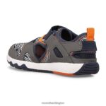 Hydro Free Roam Chroma Monarch Sandal (MK265855K) Merrell Kids 8VV6P1503 Shoes Grey/Navy - Image 4