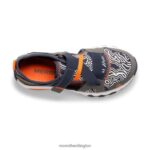 Hydro Free Roam Chroma Monarch Sandal (MK265855K) Merrell Kids 8VV6P1503 Shoes Grey/Navy - Image 6