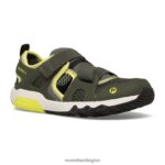 Hydro Free Roam Monarch Sandal (MK265670K) Merrell Kids 8VV6P1501 Shoes Olive/Lime - Image 3