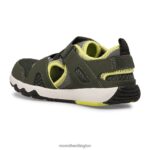 Hydro Free Roam Monarch Sandal (MK265670K) Merrell Kids 8VV6P1501 Shoes Olive/Lime - Image 4