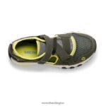 Hydro Free Roam Monarch Sandal (MK265670K) Merrell Kids 8VV6P1501 Shoes Olive/Lime - Image 6