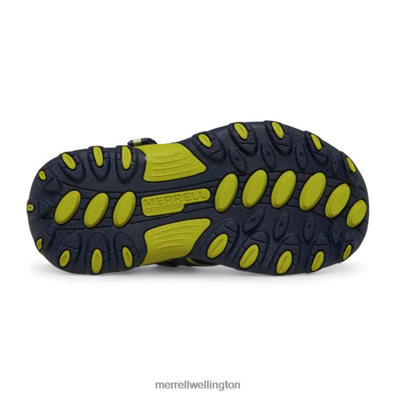 Hydro H2O Hiker Sandal (MC54859) Merrell Kids 8VV6P1500 Shoes Navy/Lime - Image 4