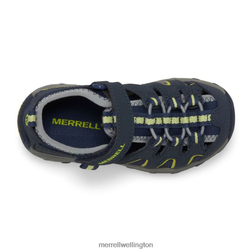 Hydro H2O Hiker Sandal (MC54859) Merrell Kids 8VV6P1500 Shoes Navy/Lime - Image 5