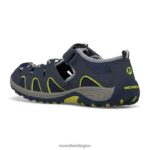 Hydro H2O Hiker Sandal (MK262163) Merrell Kids 8VV6P1412 Shoes Navy/Lime - Image 6