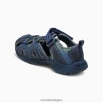 Hydro Jr. Sandal (MT53375) Merrell Kids 8VV6P1407 Shoes Navy / Green - Image 6