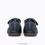 Hydro Sandal (MC53375) Merrell Kids 8VV6P1408 Shoes Navy / Green - Image 4