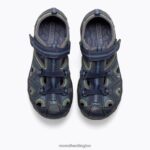 Hydro Sandal (MC53375) Merrell Kids 8VV6P1408 Shoes Navy / Green - Image 6